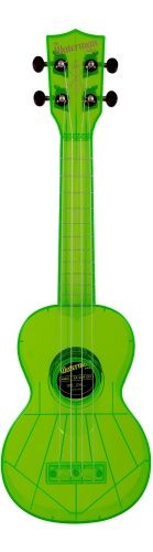 WATERMAN by KALA KA-SWF-GN Waterman Fluorescent Green, Soprano Ukulele