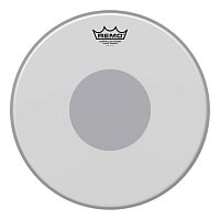 REMO BE-0114-10- CONTROLLED SOUND®, EMPEROR®, Coated, 14' Diameter, BLACK DOT™ On Bottom двухслойный матовый пластик с черным це